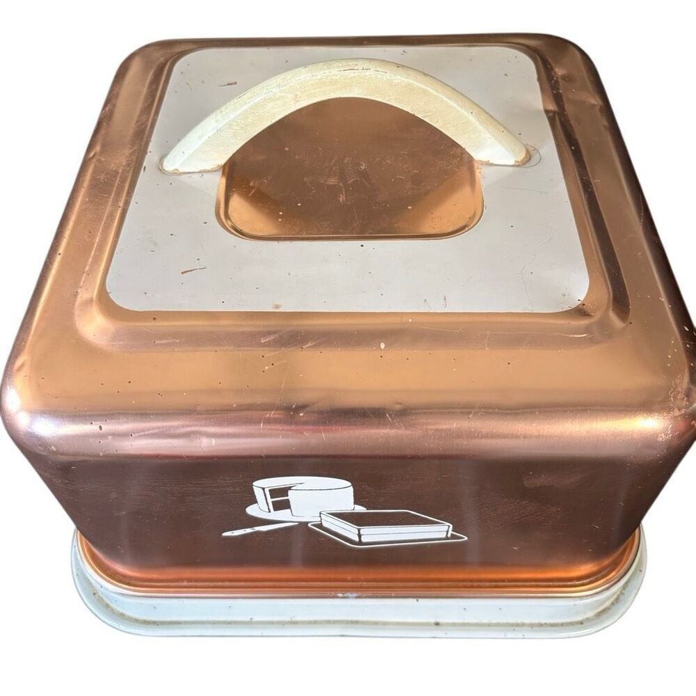 Mirro Copper Finish Aluminum Square Interlocking Cake Cover